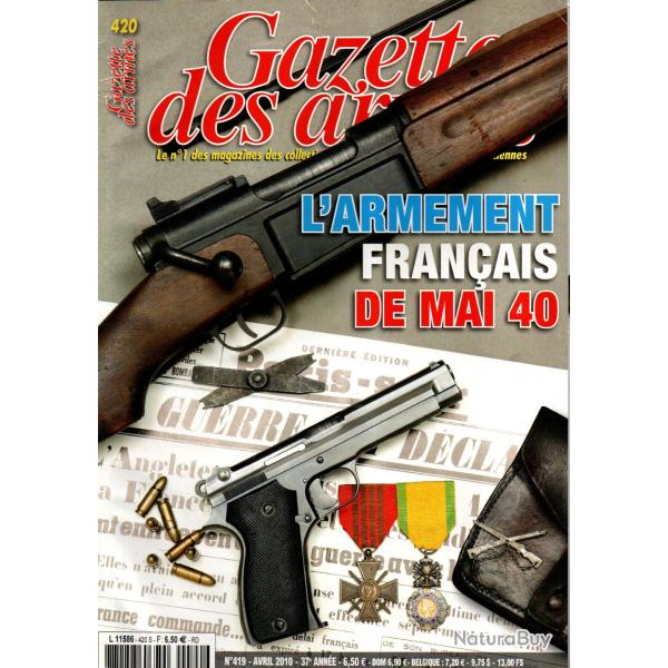 gazette des armes 420 armement franais de mai 1940, fusil finlandais m39, pistolet schwarzlose 1909