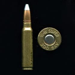 .300 SAVAGE - marquage :  WW SUPER  300 SAV  - balle cuivre pointe ALU