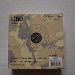 100 cibles cartons 14 x 14 cm