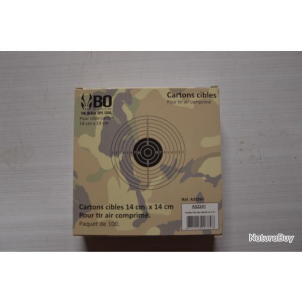 100 cibles cartons 14 x 14 cm