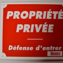 Panneau akilux ''Propri&eacute;t&eacute; priv&eacute;e'' 30 x 25 cm
