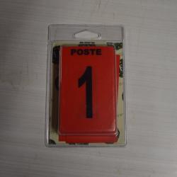 Lot de 27 plaques rouges postes de chasse