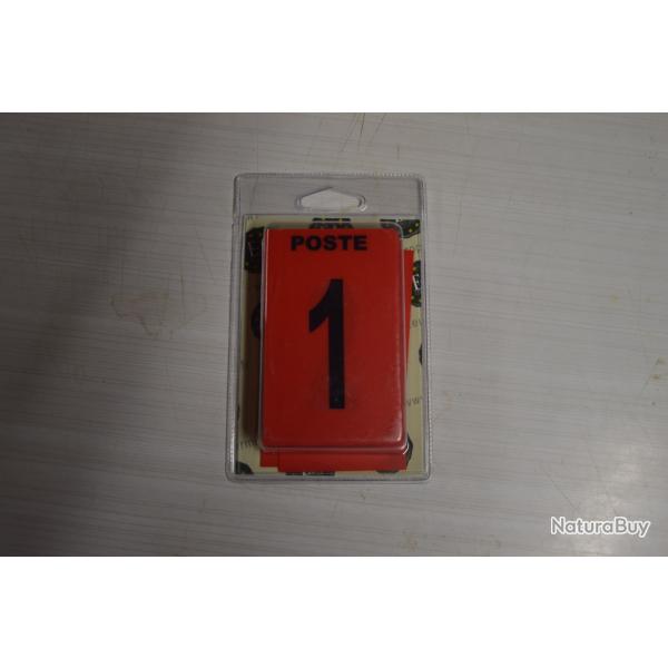 Lot de 27 plaques rouges postes de chasse