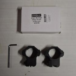 Colliers de montage 25,4 mm - Rail de 11 mm - Serrage écrou