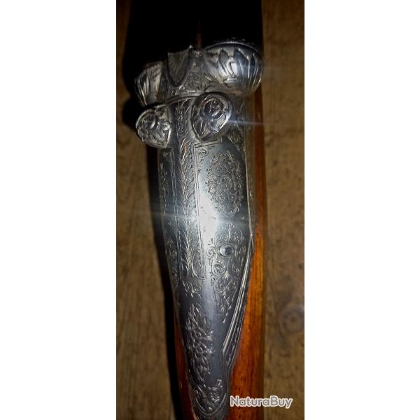 Fusil de chasse canons juxtaposs calibre 12 x 65 Francisque Darne tat neuf