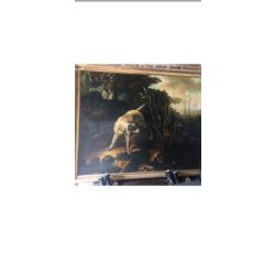 Trois superbes copies scènes de chasse huile sur toile