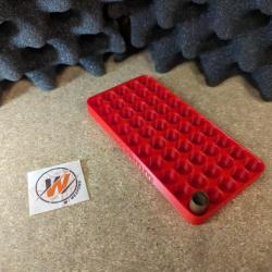 DEUX Plateaux pour Rechargement ROUGE - Calibre 9 x 19 + 38SP Rangement pour 50 cartouches