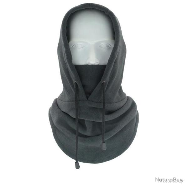 CAGOULE EN POLAIRE � LACETS - GRISE