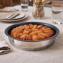 Moule &agrave; tarte tatin 24 cm en m&eacute;tal antiadh&eacute;sif