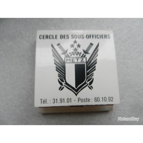 pochette d'allumettes vintage Cercle des sous officier de Metz