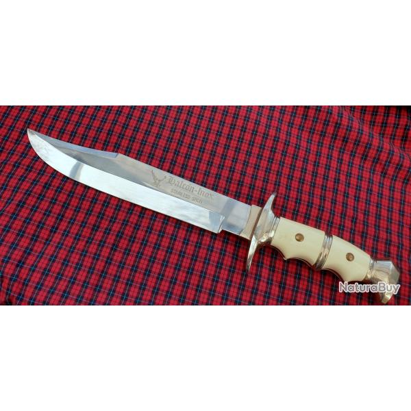 Ancien Couteau Falcon + Etui 35 cm