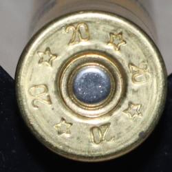 une cartouche calibre 20/76 Magnum
