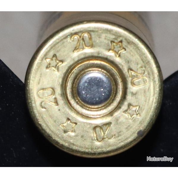 une cartouche calibre 20/76 Magnum