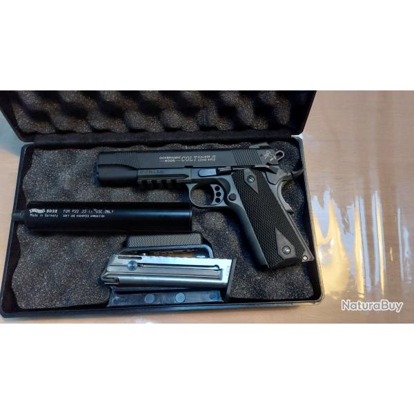 Pistolet 22lr walther COLT model GOBERNMENT
