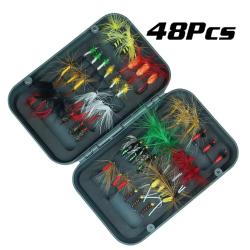 Coffret de 48 mouches .....ENCHERE 1 EURO