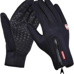 Paire de Gants d'Hiver Imperméable avec Glissiaire Ski, Vélo, Moto, Chasse, Pêche, snowboard