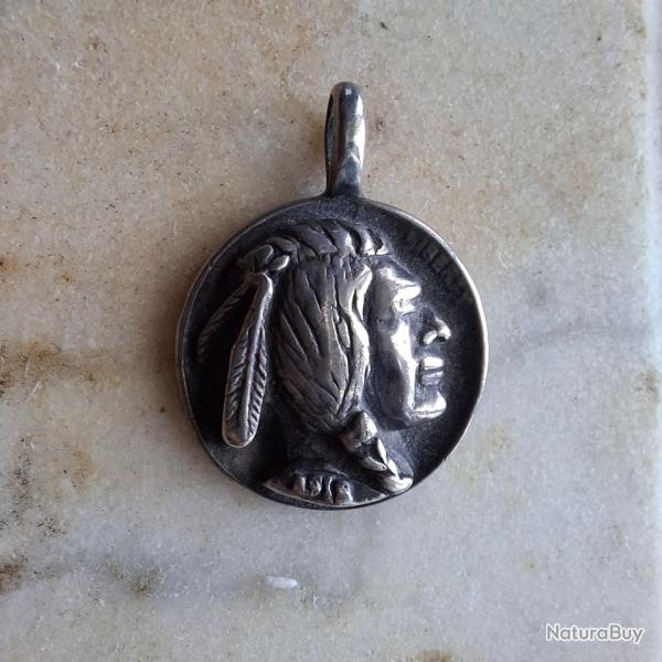 M�daille en argent � la t�te d'Indien - ETATS UNIS - 5 CENTS BUFFALO
