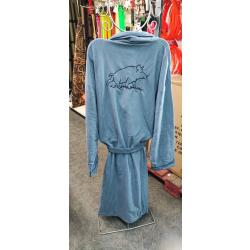 PEIGNOIR BLEU motif Sanglier - taille L/XL