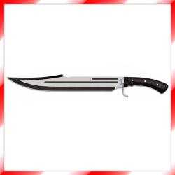 Grand Poignard de combat à lame de 43 cm - manche en bois noir