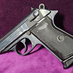 Pistolet WALTHER, Ulm, Mod PP, Calibre 9 court, 1961, Cat&eacute;gorie B