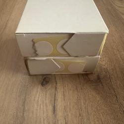 Lot de 2 boites de disques autocollants blancs 19mm gommettes