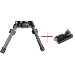 Bipied tactique pivotant en Fibre de Carbone pour rail picatinny et attache grenadi&egrave;re