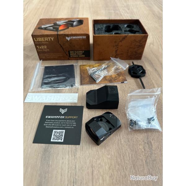 SWAMPFOX LIBERTY Green dot 3 moa POINT VERT
