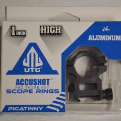 Colliers de montage UTG D25,4 / haut / 21 mm Picatinny Weaver