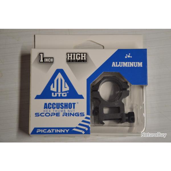 Colliers de montage UTG D25,4 / haut / 21 mm Picatinny Weaver