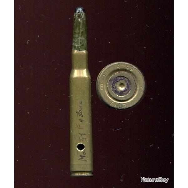 .30-06 France -  blanc balle papier vert - tui laiton -  Cartoucherie de Toulouse 1949