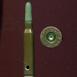 .30-06 France - à blanc balle papier vert - étui acier laqué - Cartoucherie de Toulouse 1954