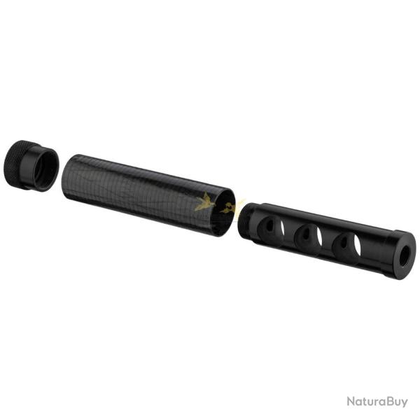 Modrateur de son cal.22LR/MAG et 17HMR en carbone adamantium micro 114 diamtre 27 filetage 1/2x20