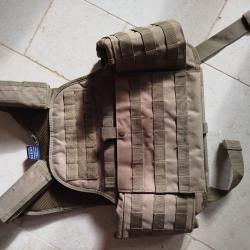 Porte plaque gilet tactique Coyote Brown Miltec