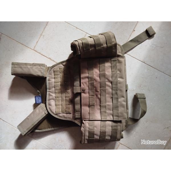 Porte plaque gilet tactique Coyote Brown Miltec