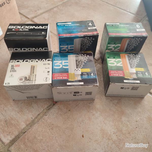 Lot cartouches sans plombs solognac