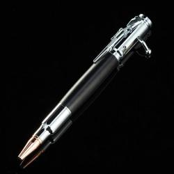 Stylo culasse Argent&eacute;, Noir, Cuivr&eacute; personnalisable