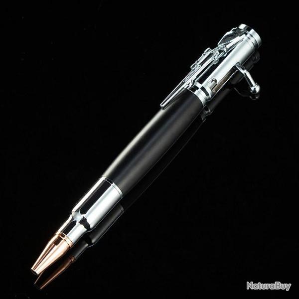 Stylo culasse Argent�, Noir, Cuivr� personnalisable