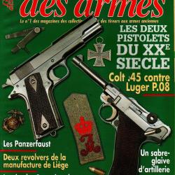 gazette des armes 361 colt 45 contre luger p.08 , sabre glaive artillerie 1771,  pm sten évolution 6