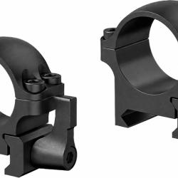 Paire de colliers de montage bas en acier rail 21mm picatinny et diam&egrave;tre 30mm + attache rapide