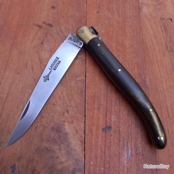 Grand Couteau LAGUIOLE EXTRA G.DAVID Manche en Corne 13 cm