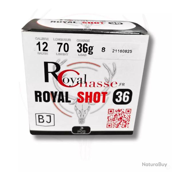 Cartouches "Royal Shot" 36Gr BJ - Cal 12/70 Royal Chasse 08
