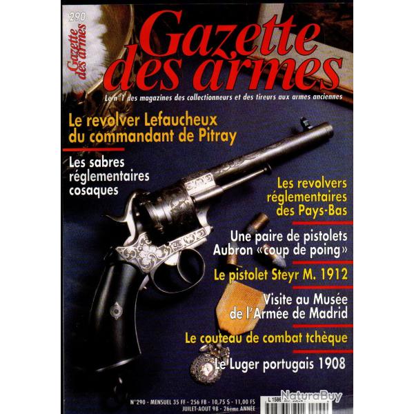 gazette des armes 290 sabres r�glementaires cosaques part 1 , luger portugais 1908, steyr 1912