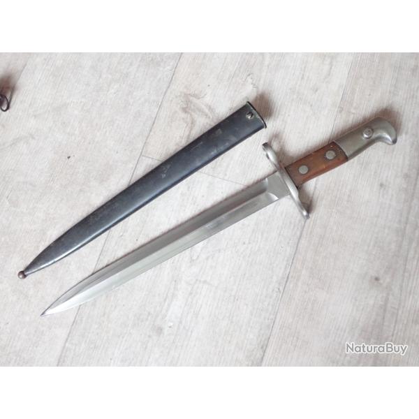 211122 Baionnette Suisse pour fusil Rubin Schmidt Mdle K11 ou K31. Mdle 1918.