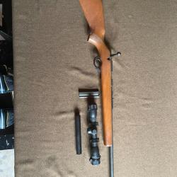 Pack Carabine 22LR Armscore 1400 avec silencieux et lunette