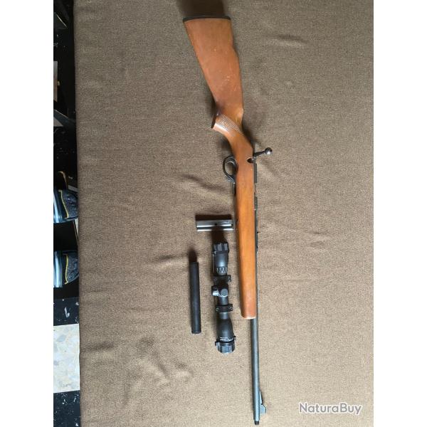 Pack Carabine 22LR Armscore 1400 avec silencieux et lunette