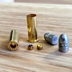 B13 Lot rechargement 32 SW LONG (x25) avec ogive PLOMB + douille + amorce