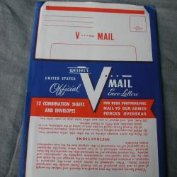 WW2 US BLOC DE 12 ENVELOPPES V V..- MAIL VIERGES 1944 MILITAIRES AM&Eacute;RICAINES (39-45)