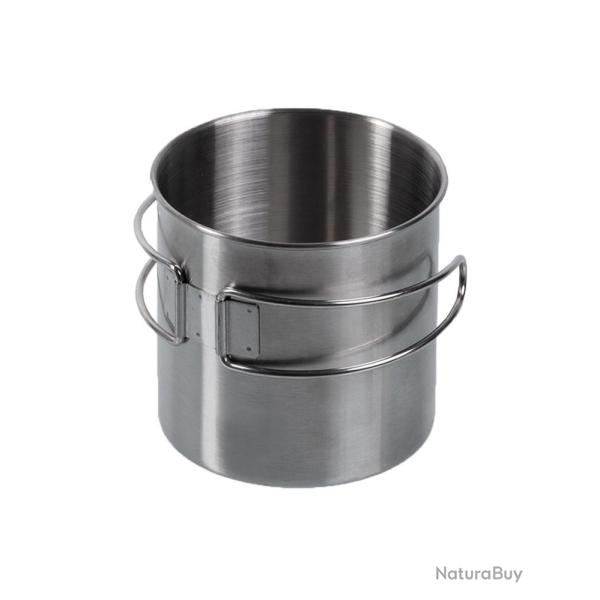 Tasse en acier inoxydable avec anse en fil m�tallique 600 ml