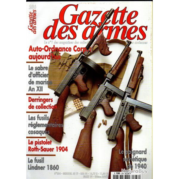 gazette des armes 286 derringers de collection, fusils r�glementaires cosaques , variara 9mm parabel