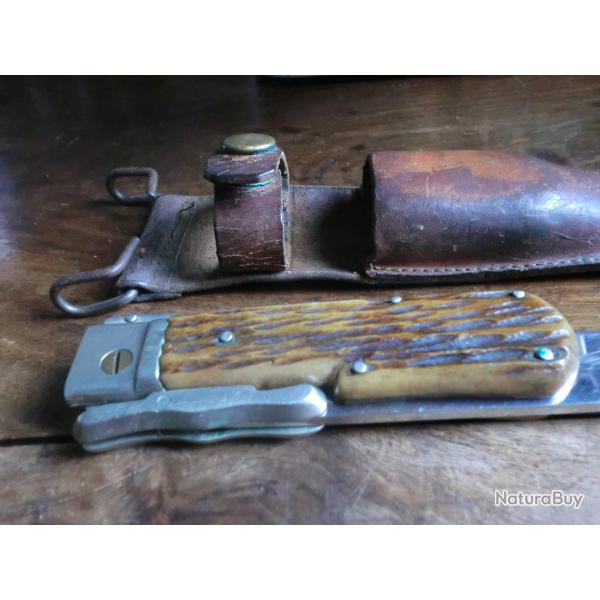 poignard a systhme  tui attache  cuir  chasse st tienne